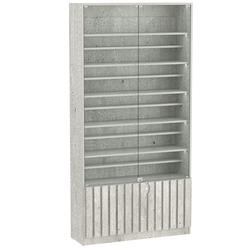 Витрина серии "Смок" №1-ДП-1000 (с доп. полками), Метрополитан Грей