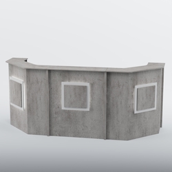 Ресепшен со скошенными углами КВАДРАТ №5, Бетон Чикаго светло-серый F186 ST9