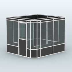 Павильон из профиля угловой №6а (5,5 кв.м), Черный