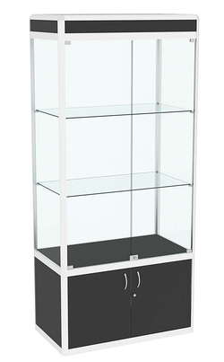 Витрина из профиля №1 (метровая) (задняя стенка - стекло), Черный