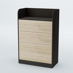 Стойка официанта "Бармен" №2, Черный + Дуб Сонома