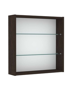 Витрина настенная №1-1Г с двумя полками, Дуб Венге