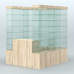 Павильон ИСТРА (глубина витрин-300мм) №1а (2, 70 кв.м), Дуб сонома