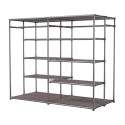 Хромированное вешало ПЛАТФОРМА №2-3 с полками ДСП 16мм, Ясень Анкор темный - U31105