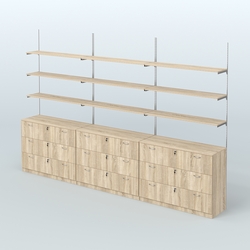 Система Neo Fix №7 с полками из ДСП и тумбами T-13, Дуб Сонома