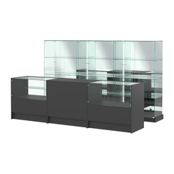 Комплект низких витрин ХП-07 и прилавков ЭК-3, Черный