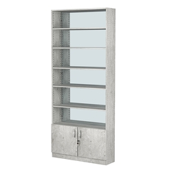 Стеллаж из ДСП с 5-ю полками 250x900 мм серии LEVEL-5 №11-2 (З/C - ЗЕРКАЛО), Метрополитан Грей