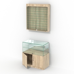 Комбинированный прилавок-витрина демонстрационный КПВ-01-07, Дуб сонома