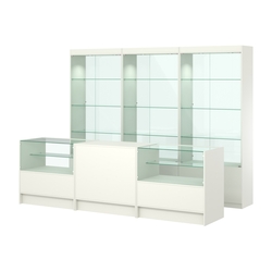 Комплект витрин ЭК-02 и прилавков ЭК-3, Белый