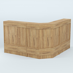 Ресепшен серии ПРАЙМ №5Б угловой, Дуб Канзас коричневый