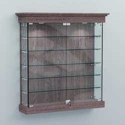 Витрина для музеев "Коллекция" настенная №2-5, Ясень Анкор темный