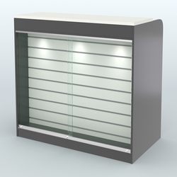 Ресепшен-Лайт №6 (Фасадная стенка - Экономпанель), Черный и Белый