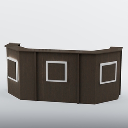 Ресепшен со скошенными углами КВАДРАТ №5, Дуб Венге