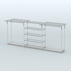 Островная торговая система ХРОМ 3600 мм с поручнями №7, Серый