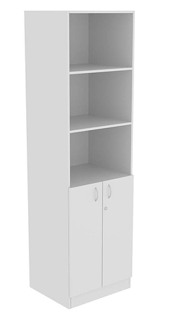 Стеллаж из ДСП серии Эконом №2-500 с дверками 810 мм, Серый