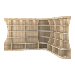 Угловой высокий стеллаж ГАРАНТ №3-О с ограничителями, Дуб Сонома