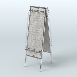 Напольная стойка Хром под очки №5-Д24 Шалаш (открытого доступа), Метрополитан Грей