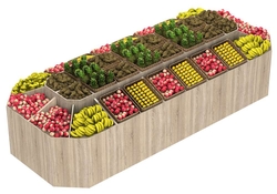 Островной овощной развал FRUIT-COURT №4, Дуб Сонома