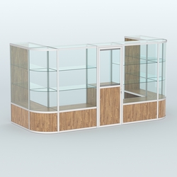 Павильон из профиля пристенный №11б (5,50 кв. м), Дуб Канзас коричневый