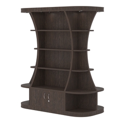 Островной высокий стеллаж ГАРАНТ №2, Дуб Венге