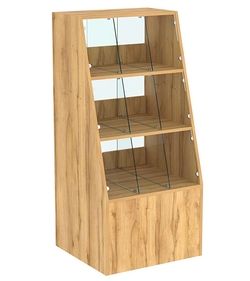 Прилавок для конфет и орехов на девять ячеек №2-600, Дуб Золотистый