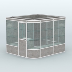 Павильон из профиля угловой №5а (5,5 кв.м), Бетон Чикаго светло-серый F186 ST9