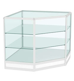 Прилавок из профиля угловой пятигранный №4 (открытый), Белый