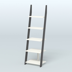 Торговая пристенная стойка ЛОФТ №1-650 малая, Черный + Белый