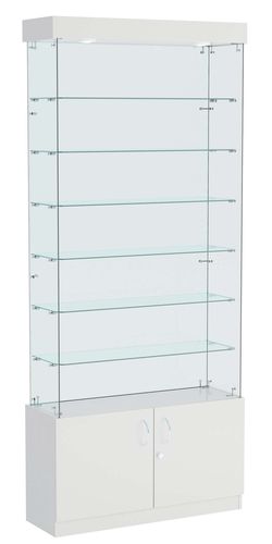 Витрина ИСТРА №131 прямоугольная (З/C - стекло), без дверей., Серый