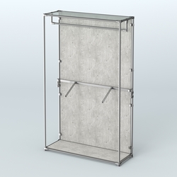 Торговая система ХРОМ (задняя стенка - ДСП) 1200 мм с поручнями №2, Метрополитан Грей