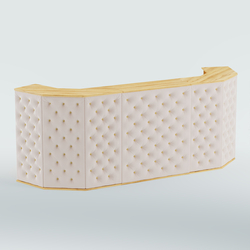 Ресепшен БАРОН №6 (карета золото), Дуб Золотистый + 01 Cream