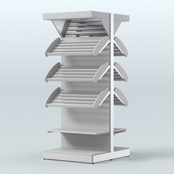 Островной высокий стеллаж для хлеба и выпечки Феникс №9, Серый