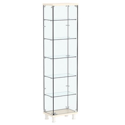 Витрина РОНДО №1-3 на ножках (задняя стенка стекло), Крем Вайс