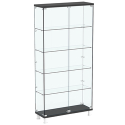 Витрина РОНДО №3-1 на ножках (задняя стенка стекло), Черный