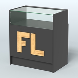 Прилавок "Фаберлинк" №2-800, Черный и Дуб Золотистый U1148