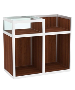 Прилавок под кассу из профиля №2  (открытый), Орех