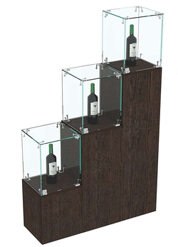 Комплект Демо-стендов со стеклом Льдинка-Лестница №2, Дуб Венге