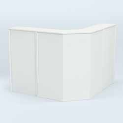 Ресепшен Г-образный серии ПРАЙМ №4, Белый