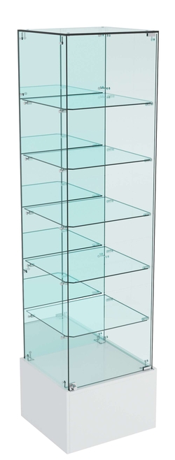 Витрина ИСТРА №512 стаканчик (задняя стенка - зеркало), Серый