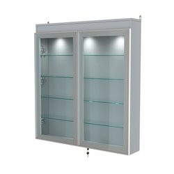 Витрина настенная №4-3А с подсветкой серии Collecto, Серый