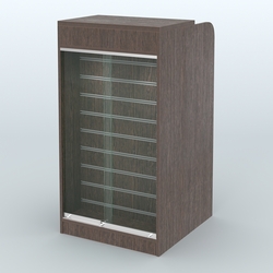 Ресепшен-Лайт №9 (600 мм) (Фасадная стенка - Экономпанель), Дуб Венге