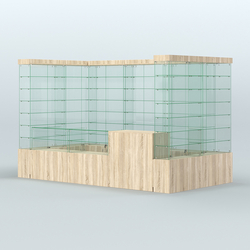 Павильон ИСТРА (глубина витрин-300мм) №3а (5, 94 кв.м), Дуб сонома