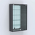 Витрина настенная №202-2А высокая с зеркалом Антрацит