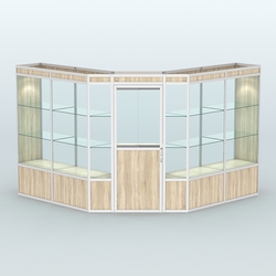 Павильон из профиля угловой №7а (9 кв.м), Дуб Сонома