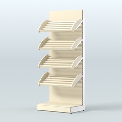 Стеллаж для хлеба и выпечки с четырьмя наклонными полками СХНП-02, Крем Вайс