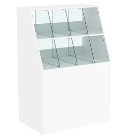 Прилавок для конфет и орехов на восемь ячеек №1, Белый