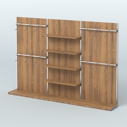 Система ЭЛЕГАНТ №3 пристенная с ДСП (3600 мм), Орех