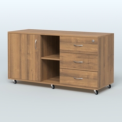 Тумба сервисная правая Киви, цвет светлый дуб, Орех