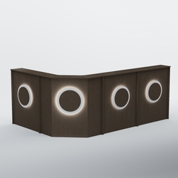 Ресепшен угловой большой КРУГ №4, Дуб Венге