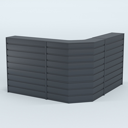 Ресепшен серии ПРАЙМ №5А угловой, Антрацит